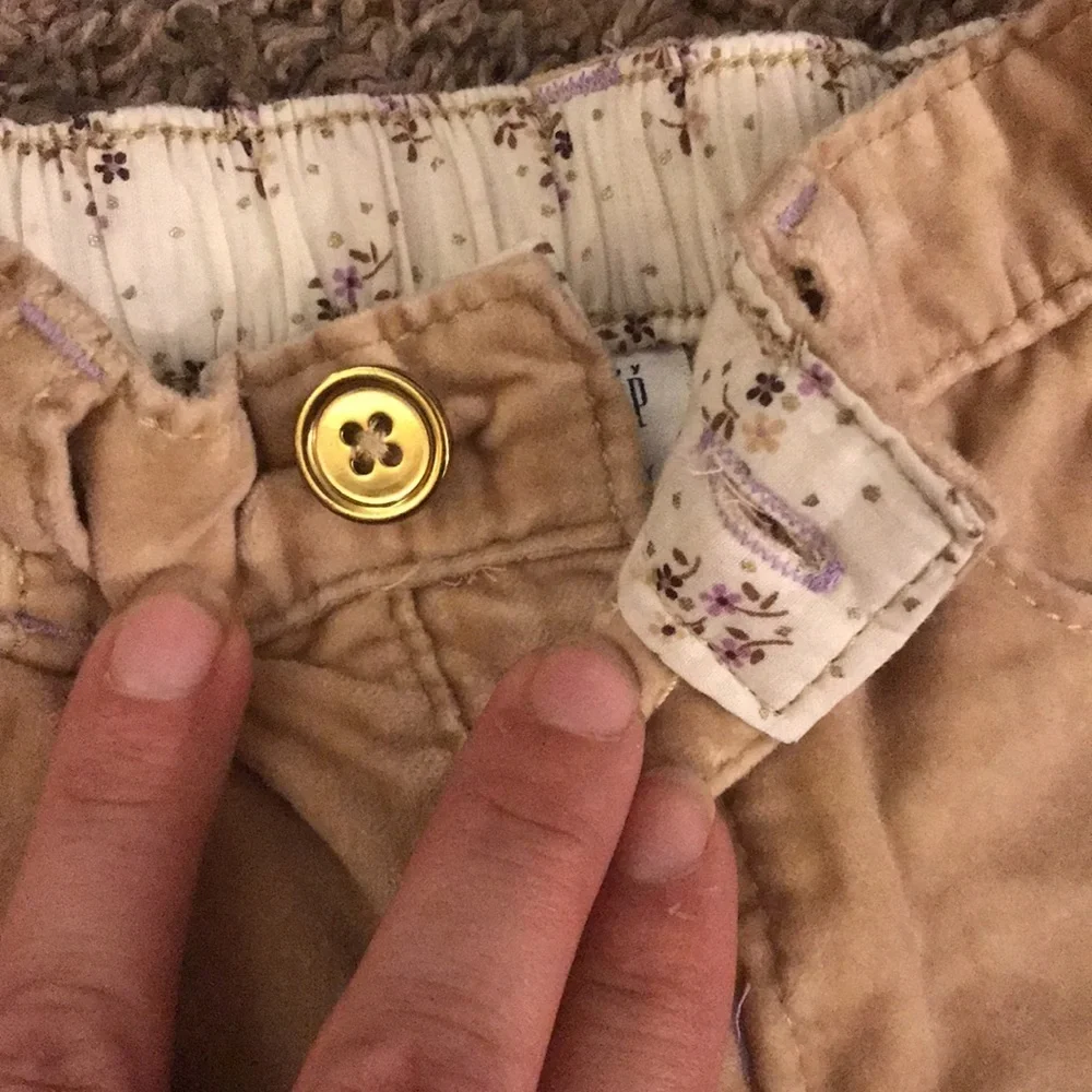 Baby Gap Thick Tan Velvet Feeling Pants